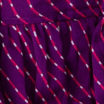 Girls Purple Bandhani Kurti Dhoti Pants With Dupatta