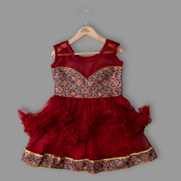 Festive layered net flare