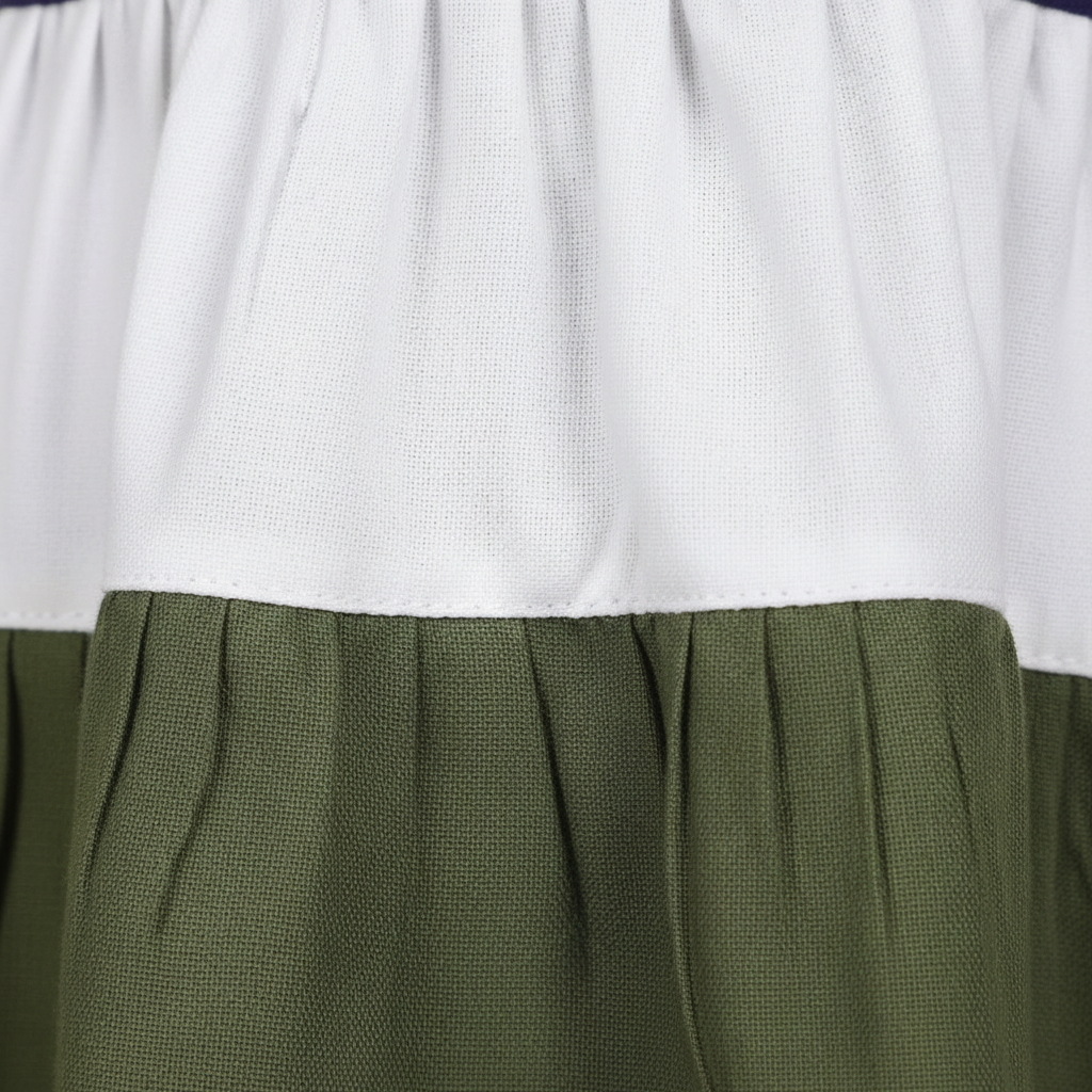 Girls Purple Tiered Cotton Viscose Dress with Floral Applique