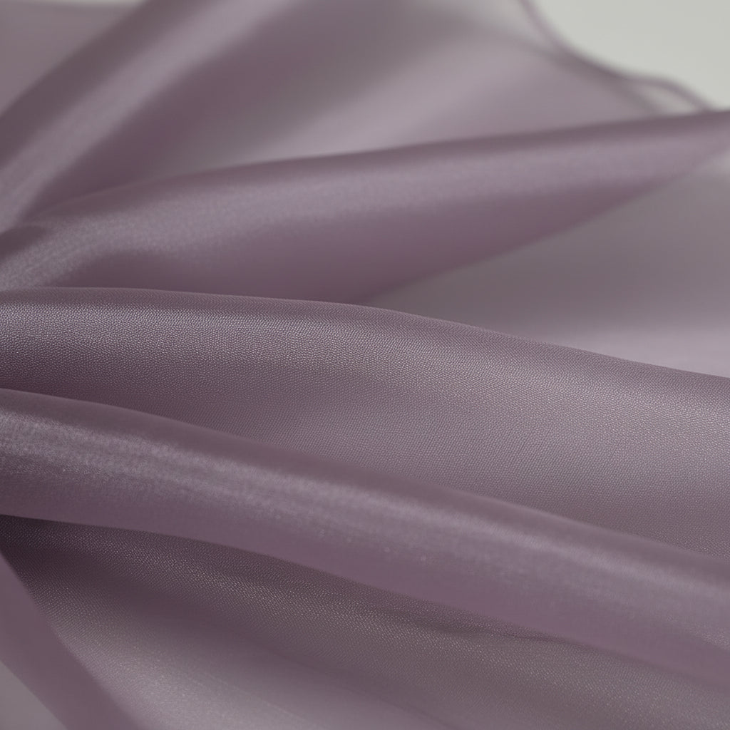 Girls Lavender Organza Party Dress with Puff Sleeves