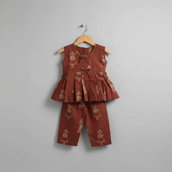 Elegant Peplum Top with Tie-Up Detail