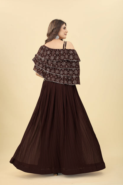 Black Modern Lehenga