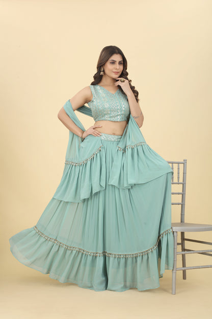 Sky Blue Lehenga