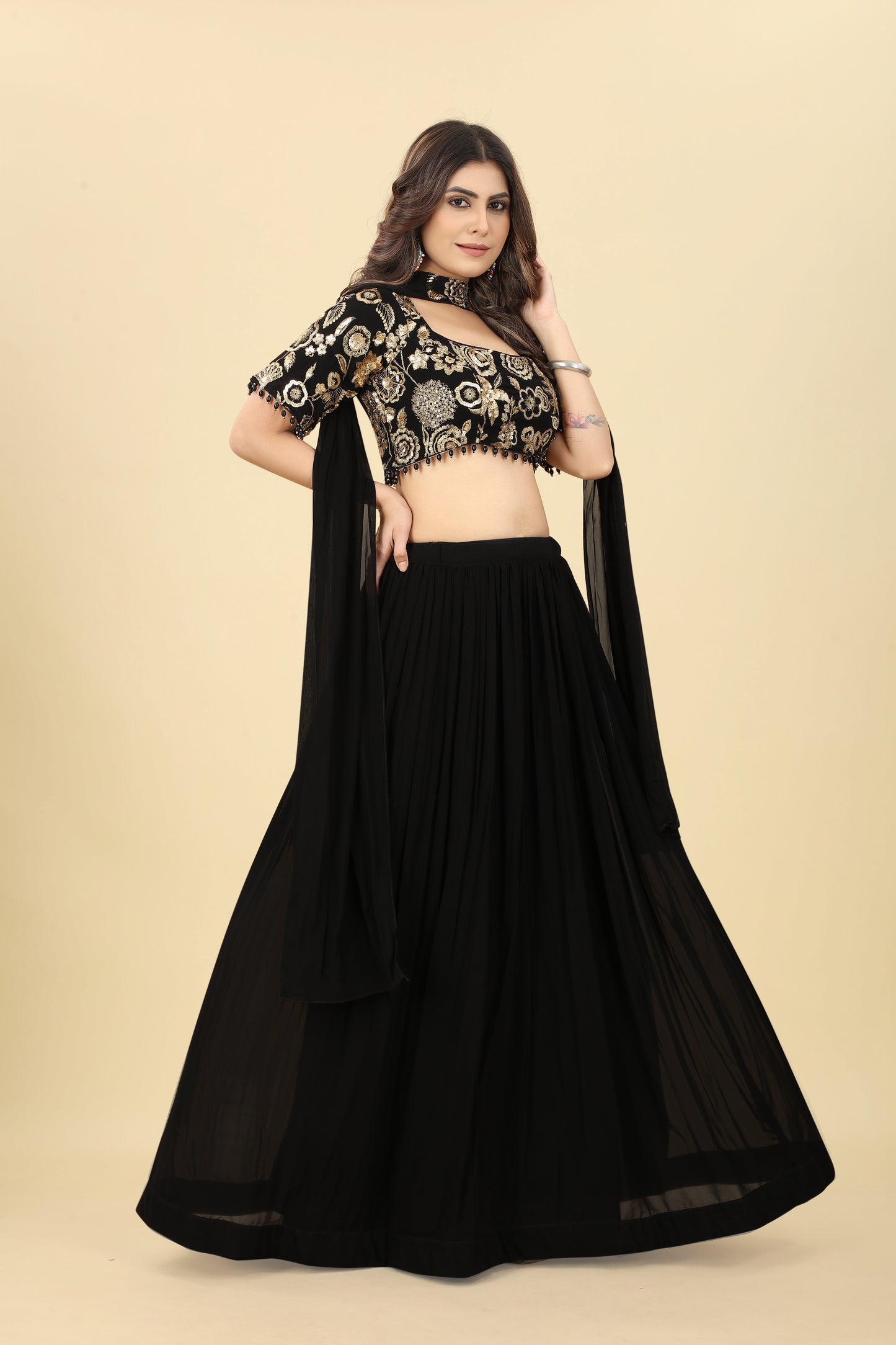 Black Elegant Lehenga