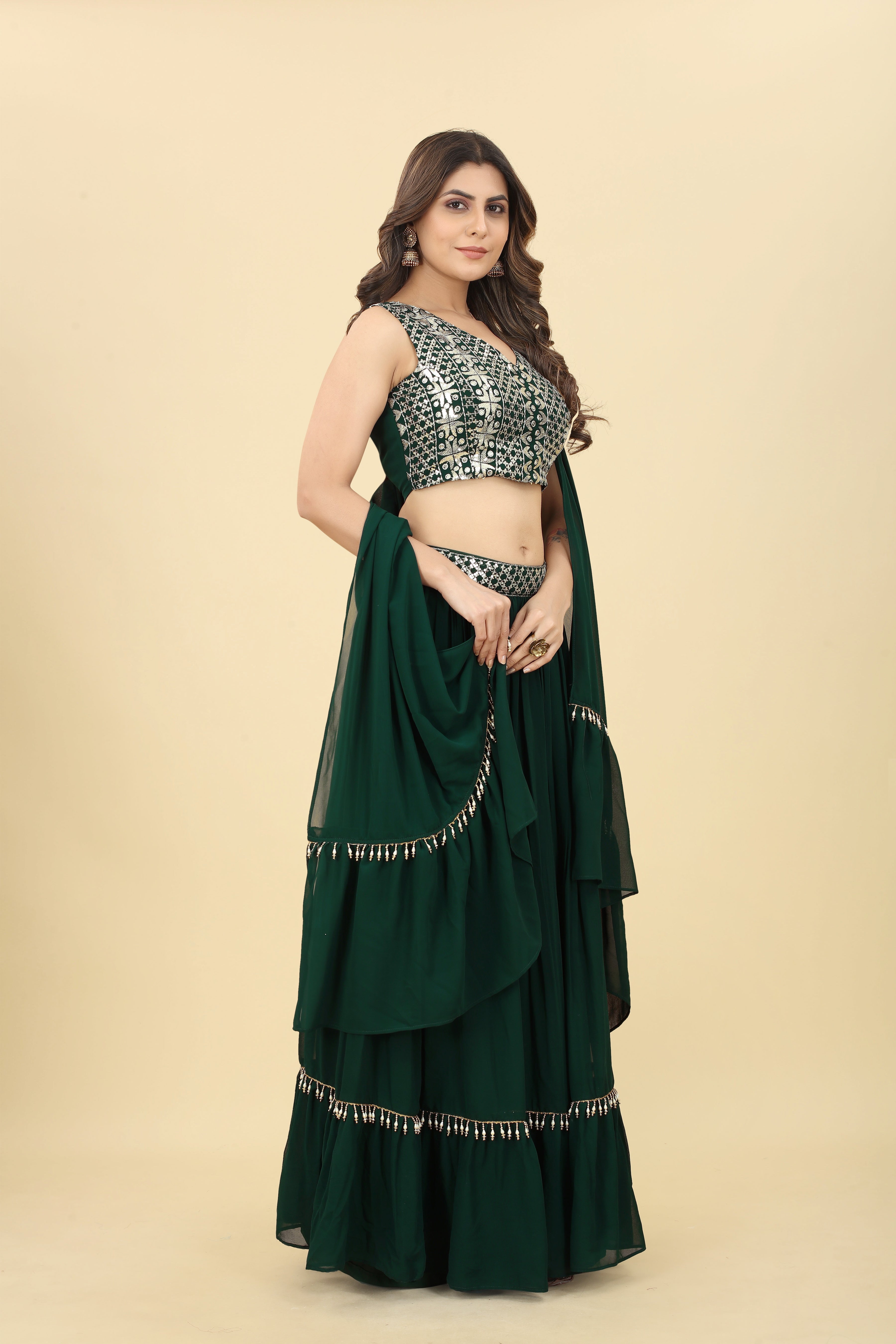 Green Elegant Lehenga