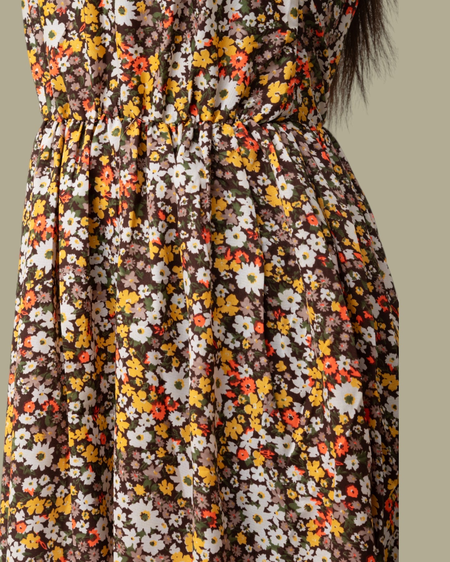 Printed Floral Sleeveless Midi Dress