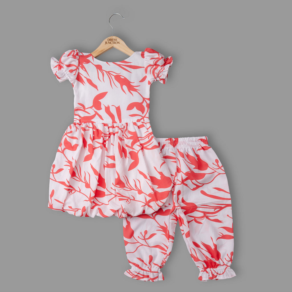 Girls white coral bubble co-ord set - view 4